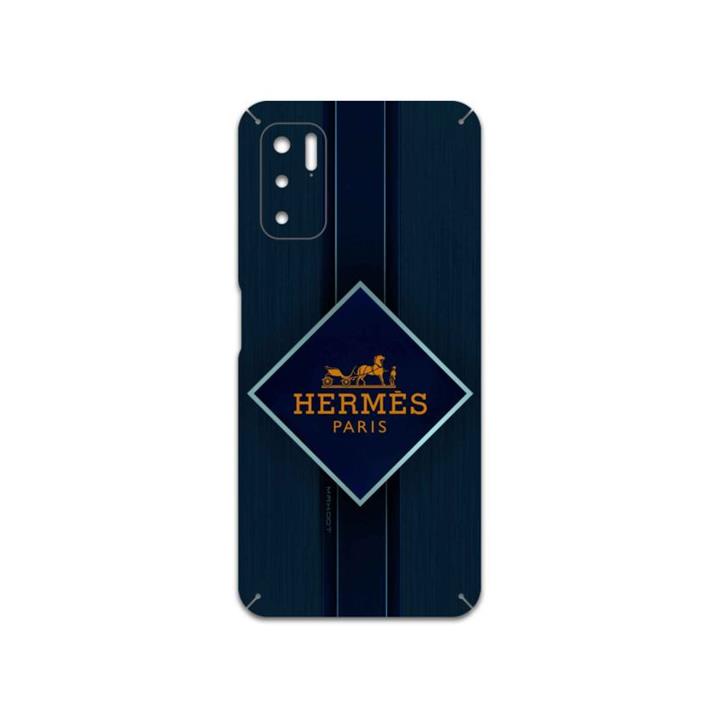 برچسب پوششی ماهوت مدل Hermes-Logo مناسب برای گوشی موبایل شیائومی Redmi Note 10 5G MAHOOT Hermes-Logo Cover Sticker for Xiaomi Redmi Note 10 5G